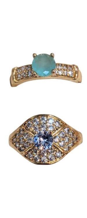 Exquisite Gold & Gemstone Ring Set – A Symbol of Elegance and Grace