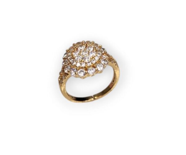 Luxury Gold Cluster Ring – Dazzling Pave Diamond Design