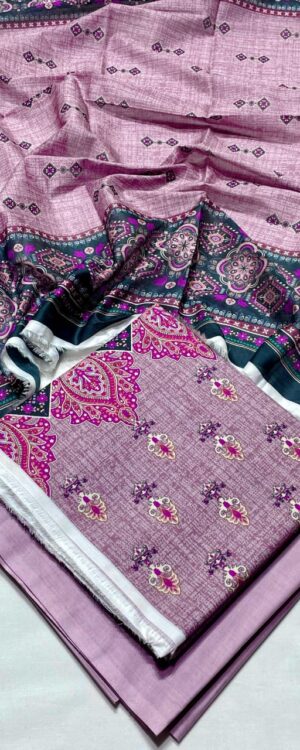 3 Piece Unstitched Printed Lawn Suit