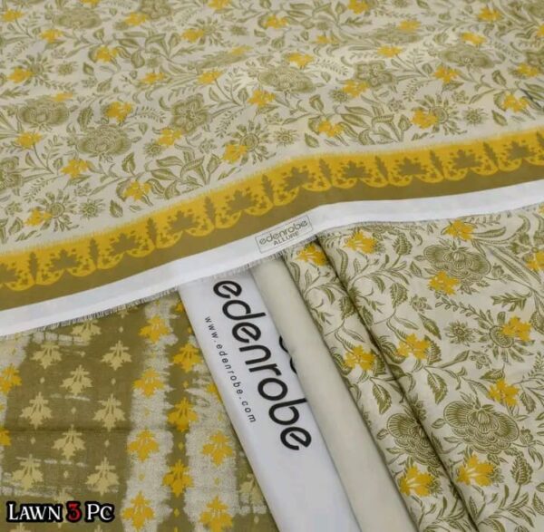 3 Piece Unstitched Printed Lawn Suit