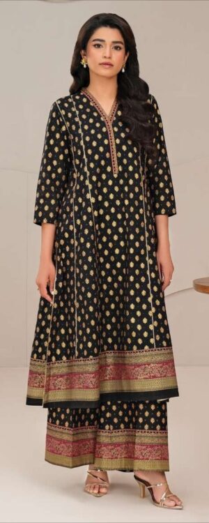 Limelight 2-Piece Unstitched Lawn Suit – Gold Paste Print | Summer 2025
